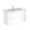 Mueble de ba&ntilde;o 2 cajones con lavabo cer&aacute;mico Wave Royo