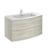 Mueble de ba&ntilde;o 2 cajones con lavabo cer&aacute;mico Wave Royo