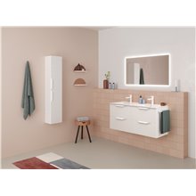 Mueble de baño 4 cajones con lavabo cerámico 2 senos 120cm Urban Royo
