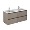 Mueble de ba&ntilde;o 4 cajones con lavabo cer&aacute;mico dos senos 120cm Sansa Royo