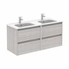 Mueble de ba&ntilde;o 4 cajones con lavabo cer&aacute;mico dos senos 120cm Sansa Royo