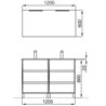 Mueble doble 120cm Blanco SALGAR ARENYS