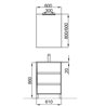 Mueble 61cm Roble Eternity 3 cajones SALGAR ARENYS