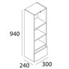 Mueble 61cm Blanco SALGAR ALMAGRO
