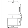 Mueble 101cm con caj&oacute;n abierto Noja Salgar