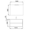 Mueble 101cm de 2 cajones Noja Salgar