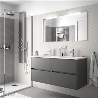 Mueble doble 120cm Gris mate Noja Salgar