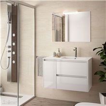Mueble de baño 855 Izquierda Blanco brillo NOJA SALGAR 