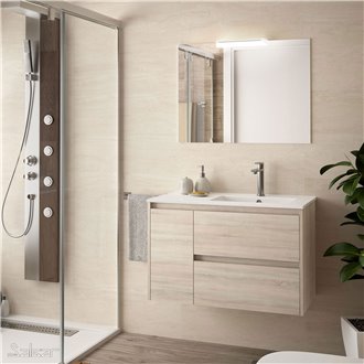 Mueble de ba&ntilde;o 855 Izquierda Roble Caledonia NOJA SALGAR 