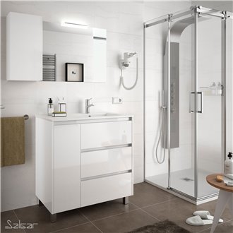 Mueble 85,5cm Blanco Brillo izquierda SALGAR ARENYS