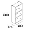 Mueble 85,5cm Gris Mate izquierda SALGAR ARENYS