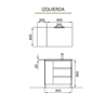 Mueble 85,5cm Gris Mate izquierda SALGAR ARENYS
