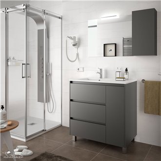 Mueble 85,5cm Gris Mate 3 cajones SALGAR ARENYS