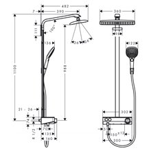 Columna para bañera 360 Raindance E Hansgrohe