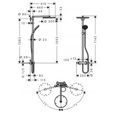 Columna para ducha Raindance S 300 Hansgrohe