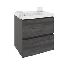 Mueble con lavabo resina 60cm Antracita B-Box BATH+