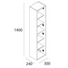 Mueble 80 cm Blanco 2 cajones ATTILA SALGAR