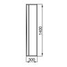Mueble 80 cm Blanco 2 cajones ATTILA SALGAR