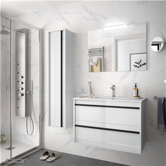 Mueble 80 cm Blanco 2 cajones ATTILA SALGAR