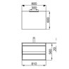 Mueble 80 cm Blanco 2 cajones ATTILA SALGAR