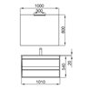 Mueble 100 cm Blanco 2 cajones ATTILA SALGAR