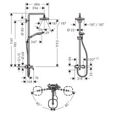 Columna para ducha Croma Select E Hansgrohe