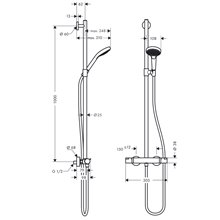 Columna de ducha Croma Select S Hansgrohe