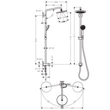 Columna para ducha Croma 220 Hansgrohe