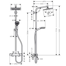 Columna de ducha Eco Crometta E Hansgrohe