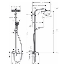 Columna para ducha Crometta E Hansgrohe
