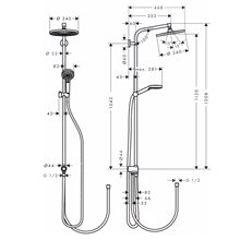Columna de ducha Eco Crometta S Hansgrohe