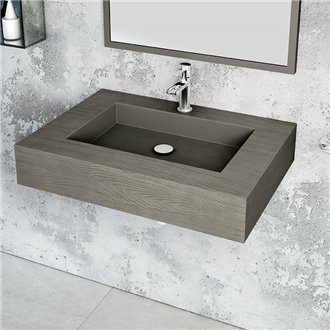 Lavabo encimera sin fald&oacute;n MADERA NUDESPOL