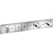 Grifo termostático con cuatro funciones y soporte cromo RainSelect Hansgrohe