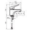 Grifo de lavabo monomando cuerpo liso Pol TRES
