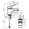 Grifo de lavabo monomando con v&aacute;lvula SIMPLE-RAPID Pol TRES