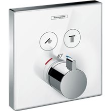 Grifo termostático con dos funciones blanco ShowerSelect Glass Hansgrohe