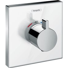 Grifo termostático de gran caudal blanco ShowerSelect Glass Hansgrohe