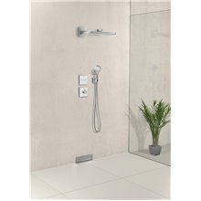Grifo termostático de gran caudal blanco ShowerSelect Glass Hansgrohe