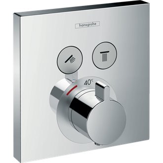 Grifo termost&aacute;tico con dos funciones cromo ShowerSelect Hansgrohe
