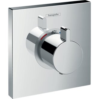 Grifo termost&aacute;tico empotrado de gran caudal cromo ShowerSelect Hansgrohe