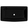 Lavabo de cer&aacute;mica negro rectangular Vida XL