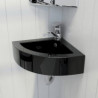 Lavabo con rebosadero 45x32x12,5cm negro Vida XL