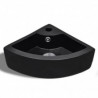 Lavabo con rebosadero 45x32x12,5cm negro Vida XL
