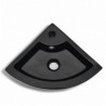 Lavabo con rebosadero 45x32x12,5cm negro Vida XL