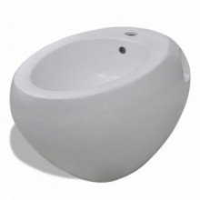Bidet blanco de pared de cerámica Vida XL