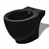 Bidet redondo de cer&aacute;mica, negro Vida XL