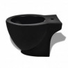Bidet redondo de cer&aacute;mica, negro Vida XL