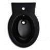 Bidet redondo de cer&aacute;mica, negro Vida XL
