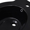 Bidet redondo de cer&aacute;mica, negro Vida XL