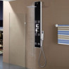 Panel de ducha de vidrio 18x42,1x120cm negro Vida XL